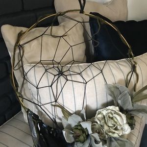 Gypsy Black and Blue Ribbon and Lace Dream Catcher